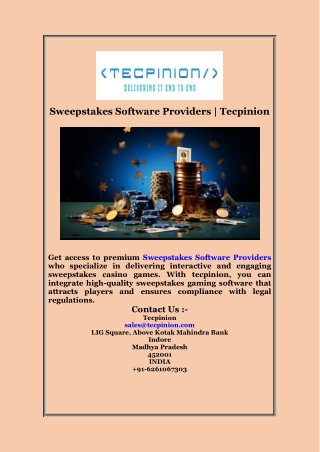 Sweepstakes Software Providers Tecpinion