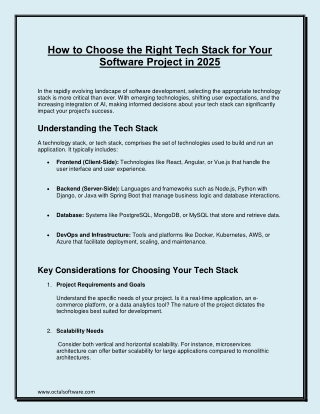 How to Choose the Right Tech Stack for Your Software Project