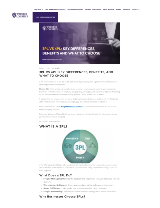 The Difference Between 3PL Vs 4PL