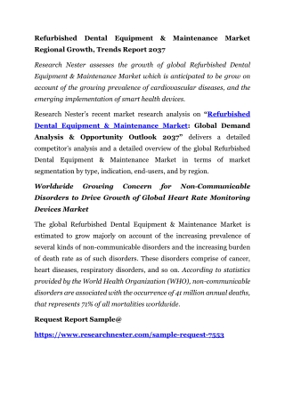 3-Refurbished Dental Equipment & Maintenance Market