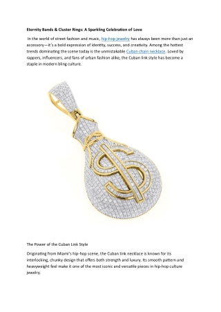 Hip-Hop Jewelry Trends- The Rise of Cuban Chains and Urban Bling