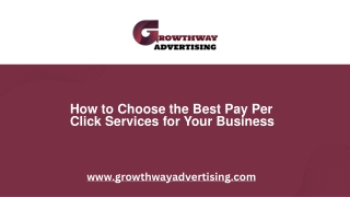 How to Choose the Best Pay Per Click Services for Your Business