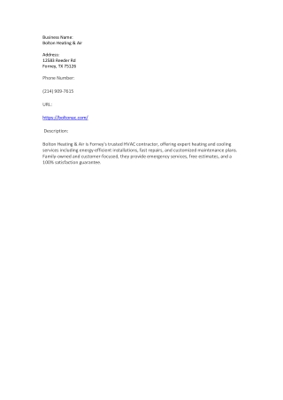 Bolton Heating & Air