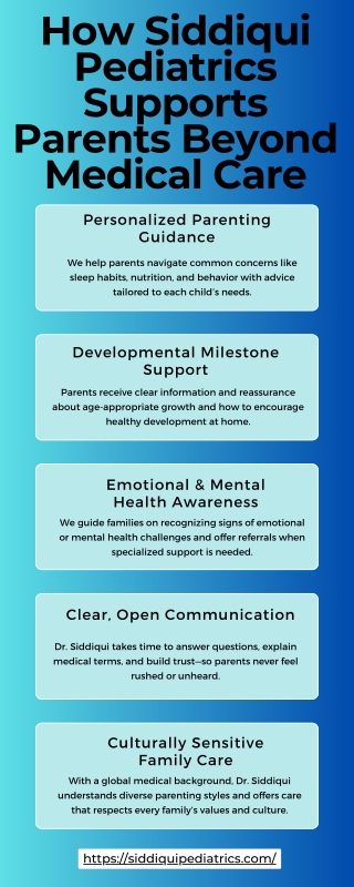 How Siddiqui Pediatrics Supports Parents Beyond Medical Care
