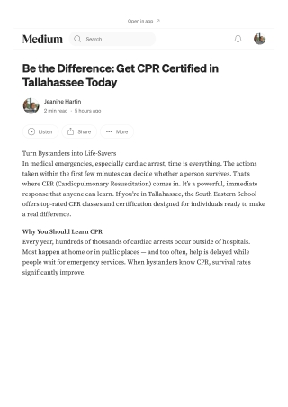 Be the Difference_ Get CPR Certified in Tallahassee Today