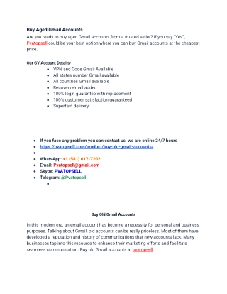 5 Best sites to Buy Gmail Accounts (PVA & Aged)