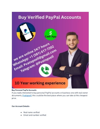 Best 10 Sites to Buy Verified paypal Accounts in This time