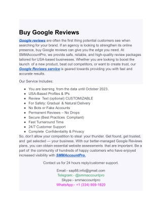 Buy Google Reviews