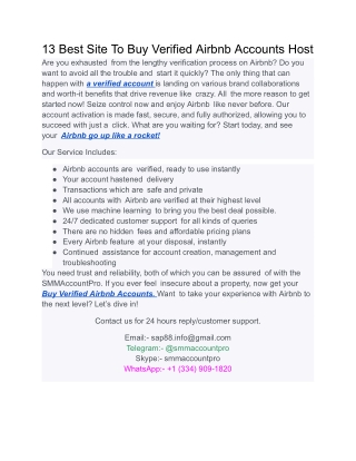 Buy Verified Airbnb Accounts