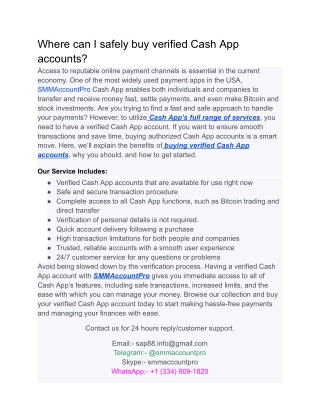 buy verified Cash App accounts