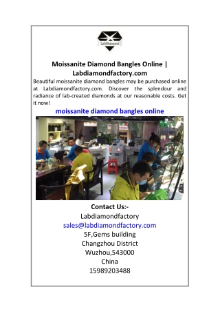 Moissanite Diamond Bangles Online | Labdiamondfactory.com