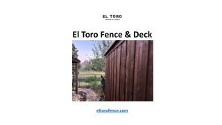 El Toro Fence & Deck