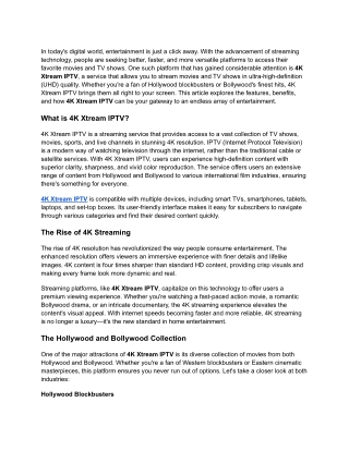 4K Xtream IPTV_ Your Gateway to Hollywood and Bollywood Movies