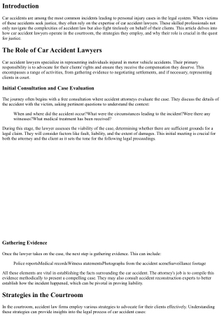 In the Courtroom: How Car Accident Lawyers Fight for Justice