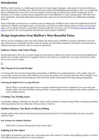 Design Inspirations from Bluffton's Most Beautiful Patios