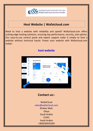 Host Website Wafaicloud.com