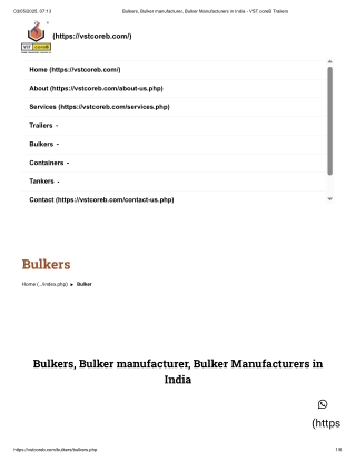 Bulker trailer Manufacturing company