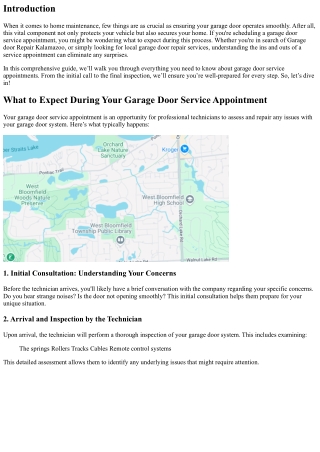 What to Expect During Your Garage Door Service Appointment