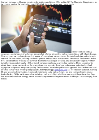 Forex Trading in Malaysia