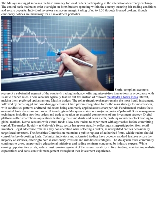 Malaysian Forex Market