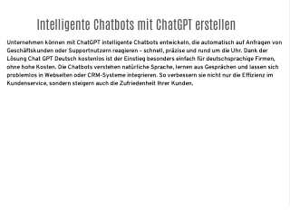 Intelligente Chatbots mit ChatGPT erstellen