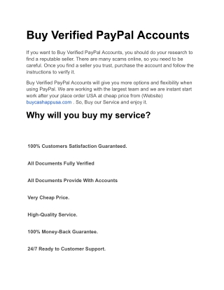 Buy Verified PayPal Accounts