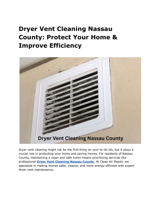 Dryer Vent Cleaning Nassau County (3)