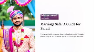 Marriage Safa for Barati – Traditional Turbans for Weddings
