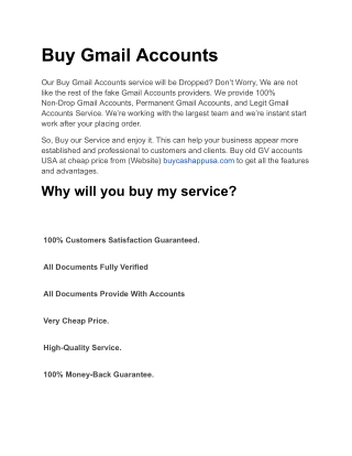 Buy Gmail Accounts