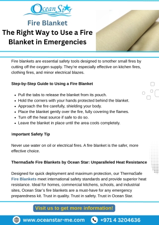 Fire Blanket: The Right Way to Use a Fire Blanket in Emergencies