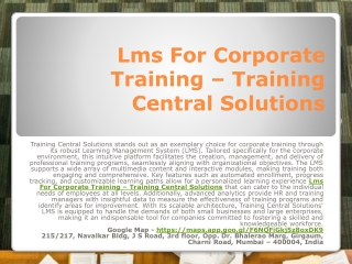 Learning Management System In India – Training Central Solutions Mumbai