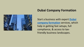 Dubai Company Formation