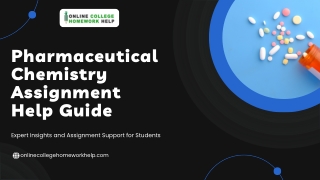 Mastering Pharmaceutical Chemistry: Assignment Help Guide