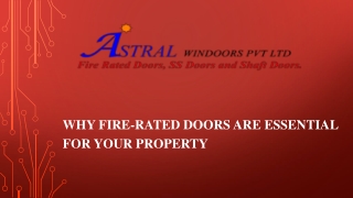 Why Fire-Rated Doors Are Essential for Your Property