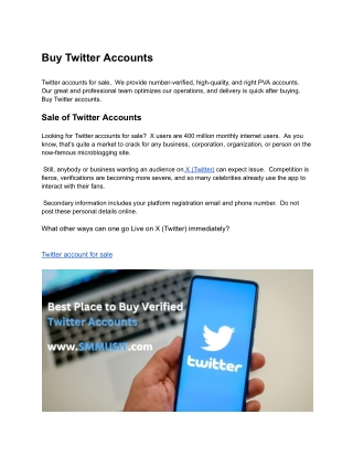 Buy Twitter Accounts