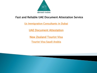 Fast and Reliable UAE Document Attestation Service