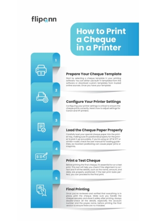How to Print a Cheque in a Printer