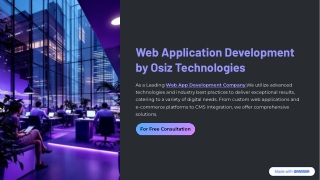 Web Application Development by Osiz Technologies