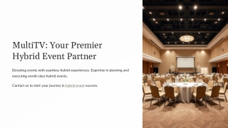 Seamless Hybrid Event Management by MultiTV Events