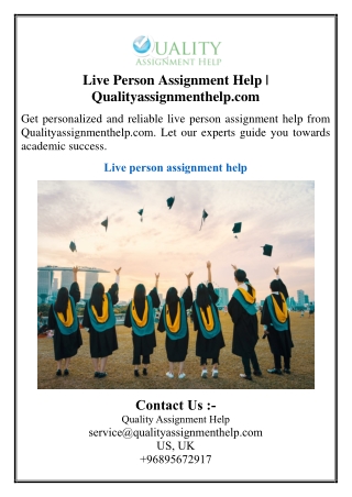 Live Person Assignment Help | Qualityassignmenthelp.com