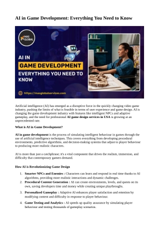 AI in Game Development: Everything You Need to Know