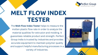 Melt Flow Index Tester