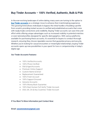 22.9 Tips For Buy Tinder Accounts Success