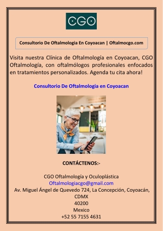 Consultorio De Oftalmologia En Coyoacan Oftalmocgo.com