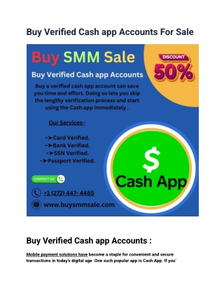Buy Verified Cash App Accounts Safely and Instantly