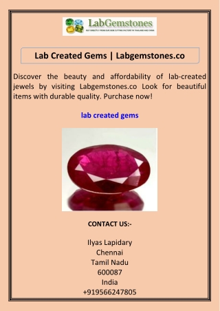 Lab Created Gems Labgemstones.co