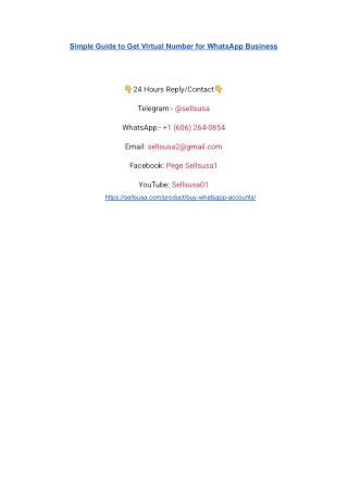 Simple Guide to Get Virtual Number for WhatsApp Business