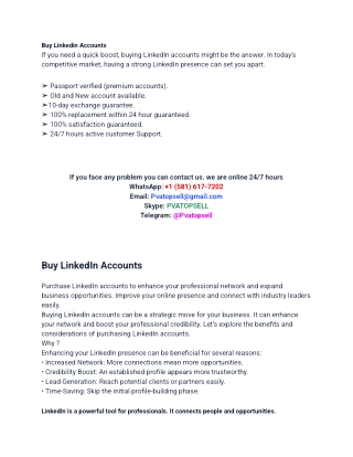 Buy Linkedin Accounts