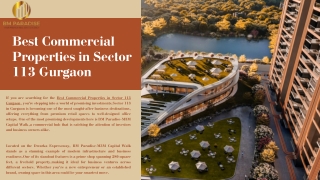 Best Commercial Properties in Sector 113 Gurgaon
