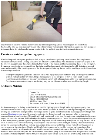 8 Surprising Benefits of Using Propane Fire Pits